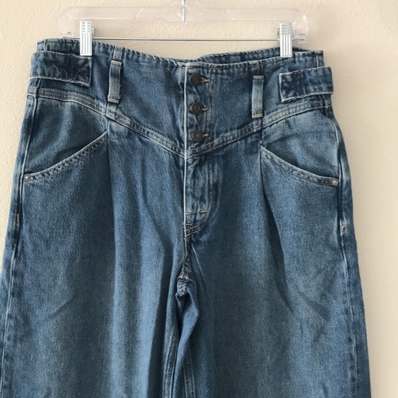 Free People Care Super Sweeper Wide Leg Flood Jeans - Picture 8 of 15